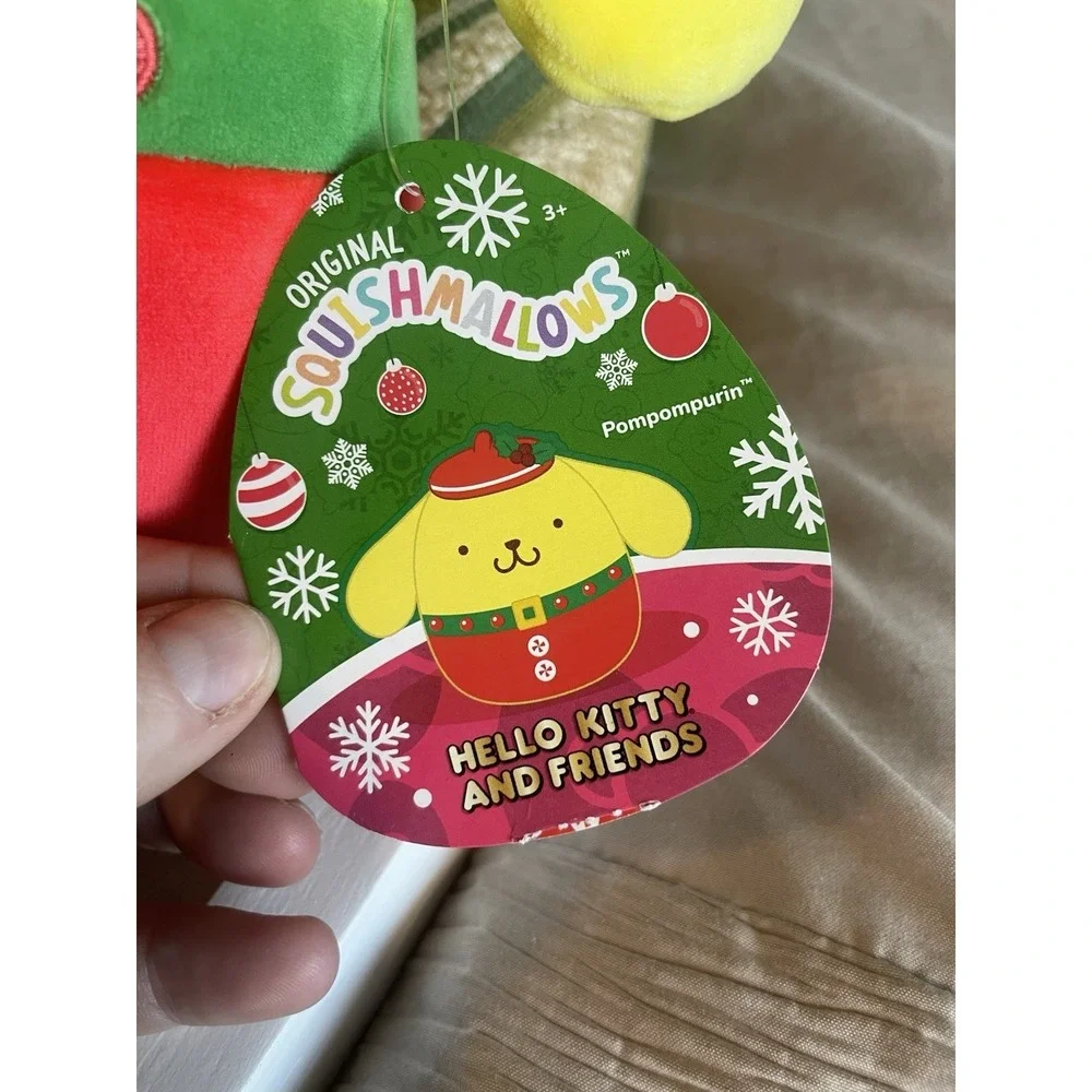 2 Squishmallows‎ Christmas Sanrio Pompompurin & Cinnamoroll NEW 8 inch Elves